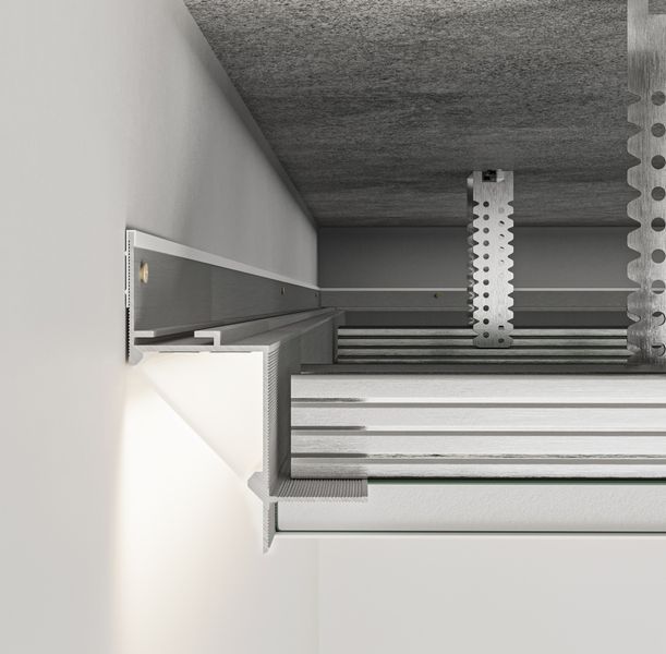 Профиль теневого шва 35мм с рассеивателем (LED) Черный TSL35L-B фото