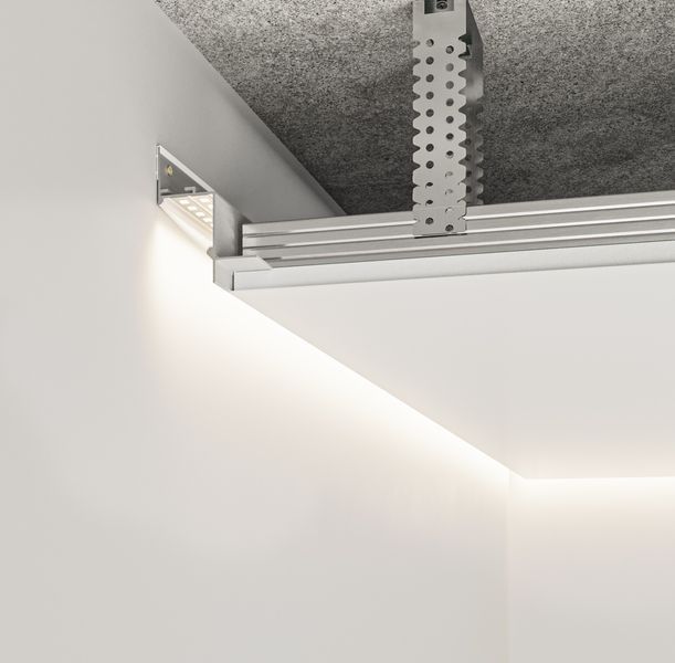 Профиль теневого шва 35мм с рассеивателем (LED) Черный TSL35L-B фото