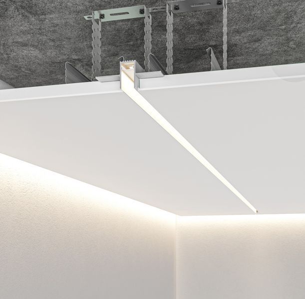 Профиль теневого шва 13мм раздельный LED (Белый) TSL13/12-W фото