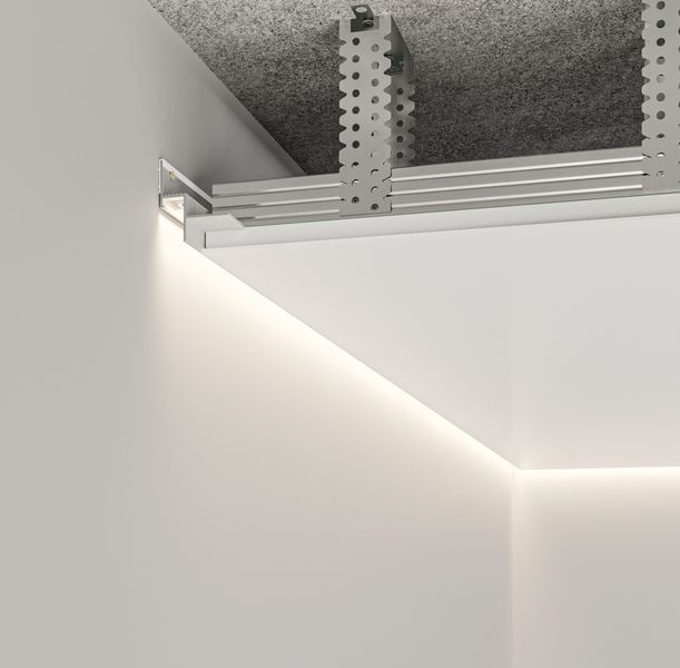 Профиль теневого шва 14мм для ГКЛ 12,5мм (LED широкий) Черный TSL14/12-B фото