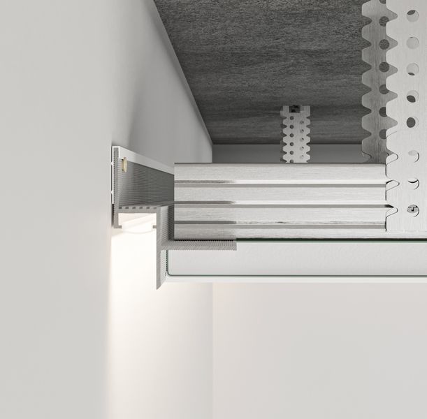 Профиль теневого шва 14мм для ГКЛ 12,5мм (LED широкий) RAL TSL14/12-RAL фото