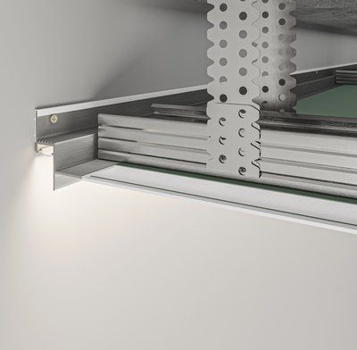 Профіль тіньового шва 14мм для ГКЛ 9мм (LED широкий) RAL TSL14/9-RAL фото